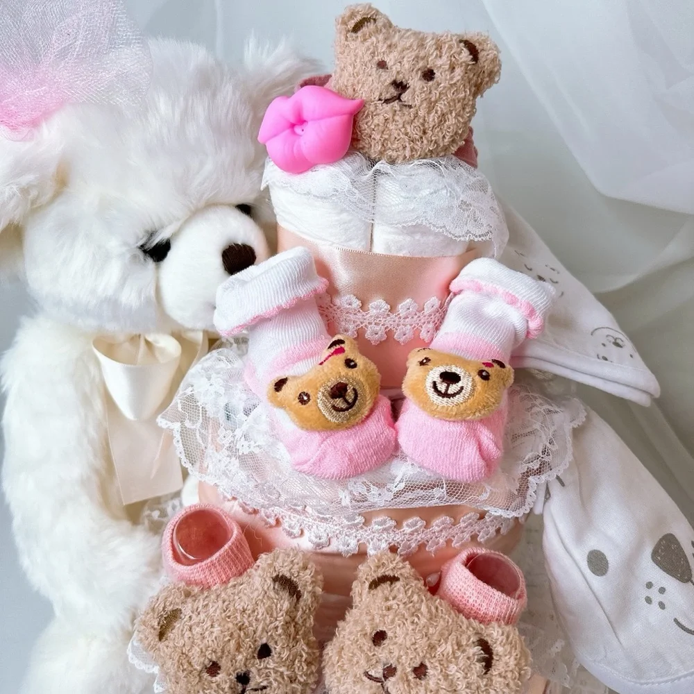 Baby Bear Diaper Cake, Baby Shower Gift